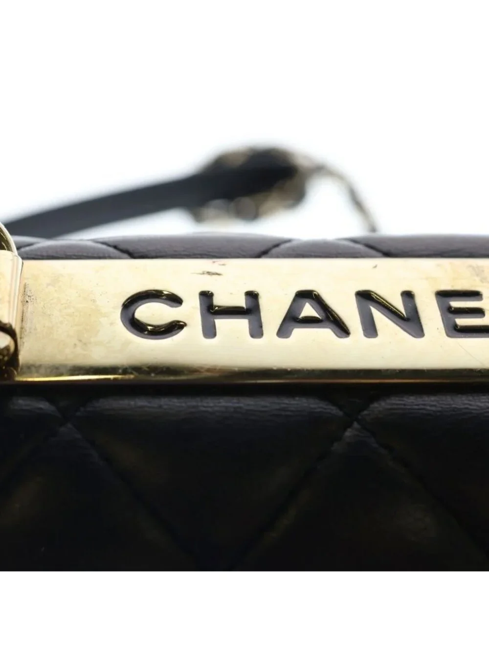 Chanel Trendy CC 2-Way Handbag Shoulder Bag Black Lambskin Gold